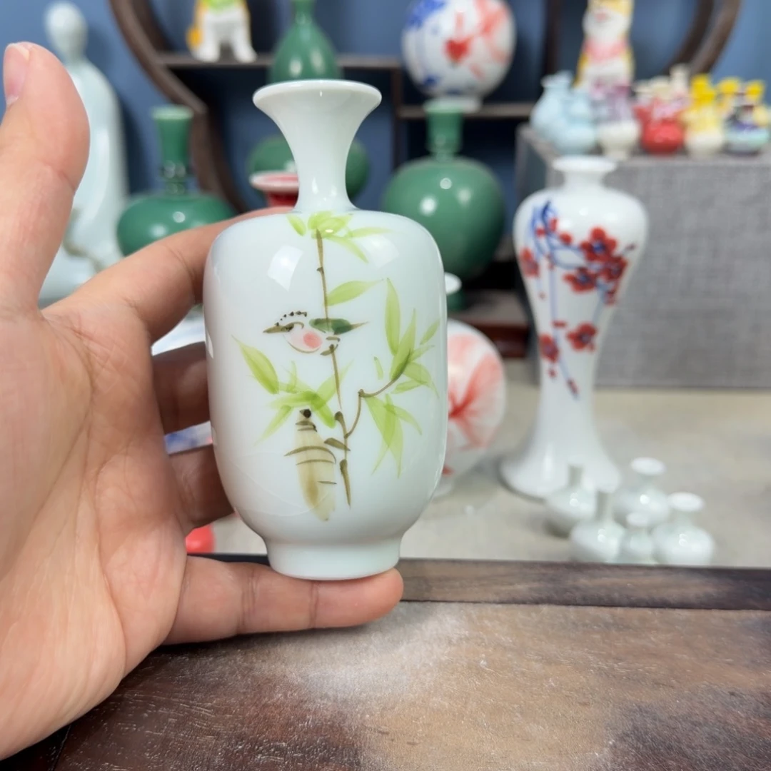 陶瓷手工小花器摆件