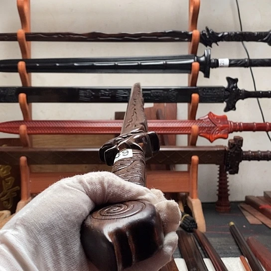 黑檀木木一米黑金古刀