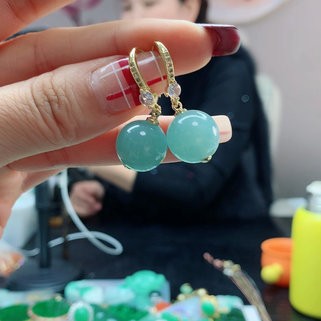 【闪购商品】翡翠耳饰未镶嵌，