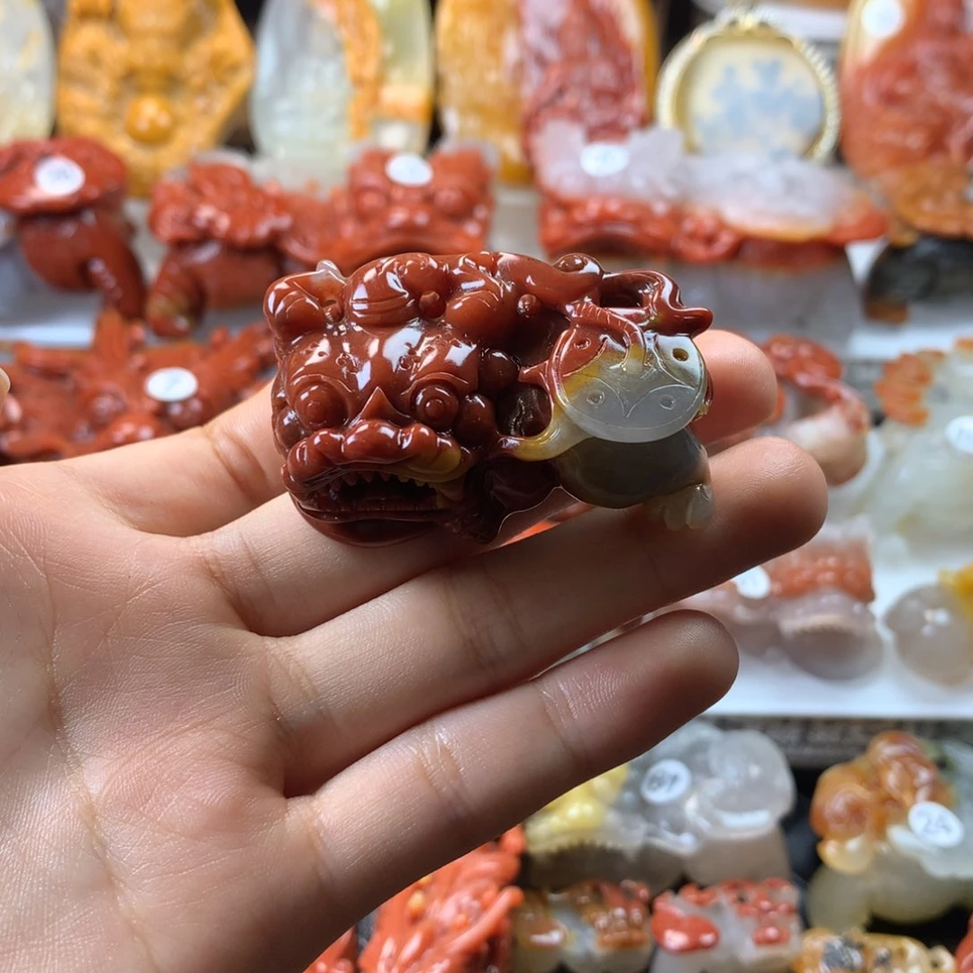 石英质玉（黄龙玉）挂件未镶嵌