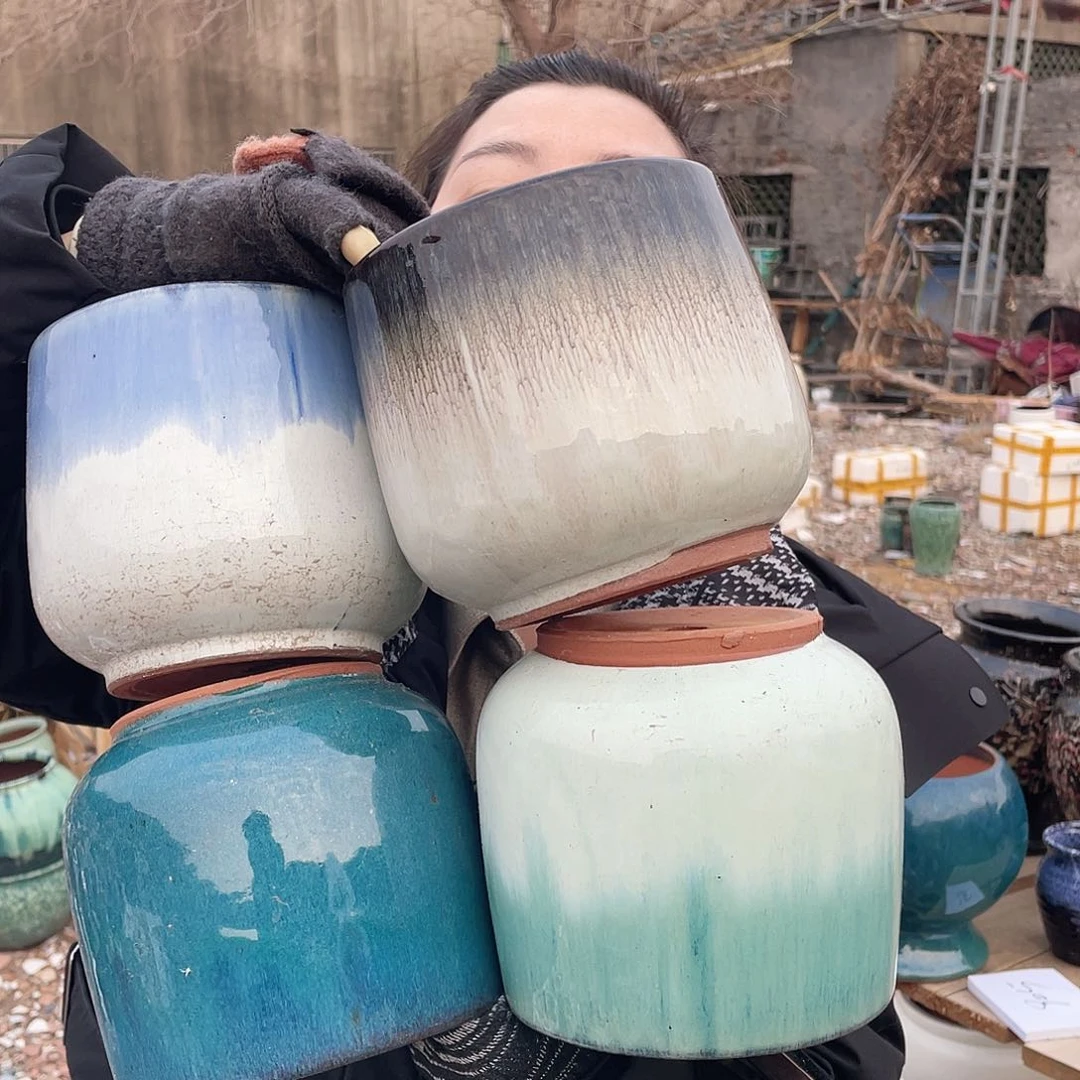 红陶王嫂花盆0217-向小龙蛋