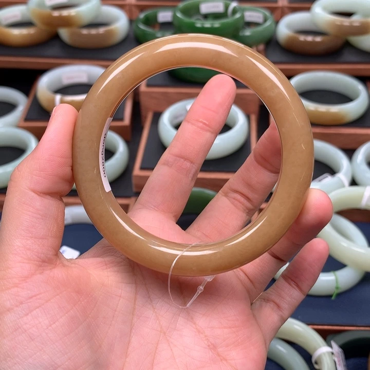 和田玉手镯5859圈口未镶嵌