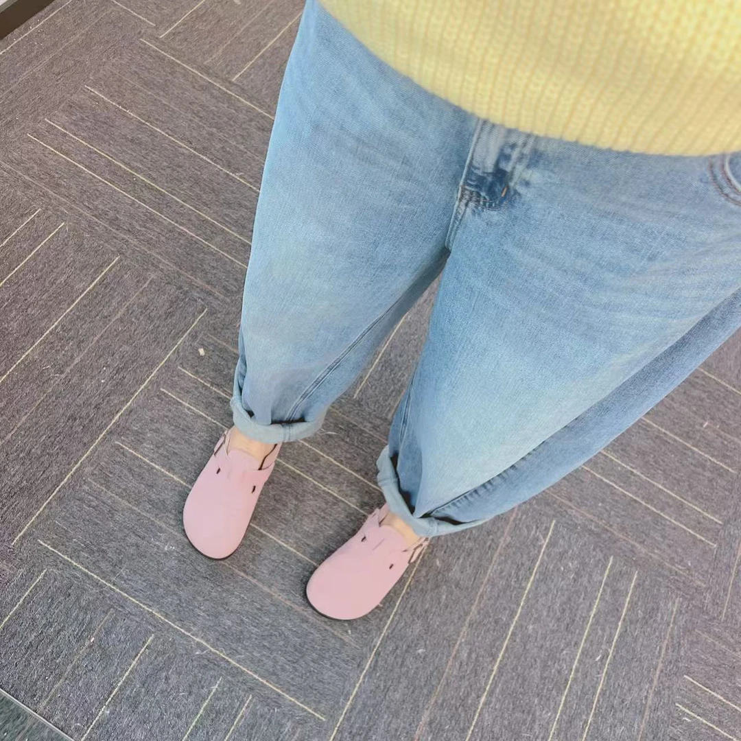 【纯熙+】101春季新款弯刀老爹牛仔裤女韩版宽松百搭休闲裤