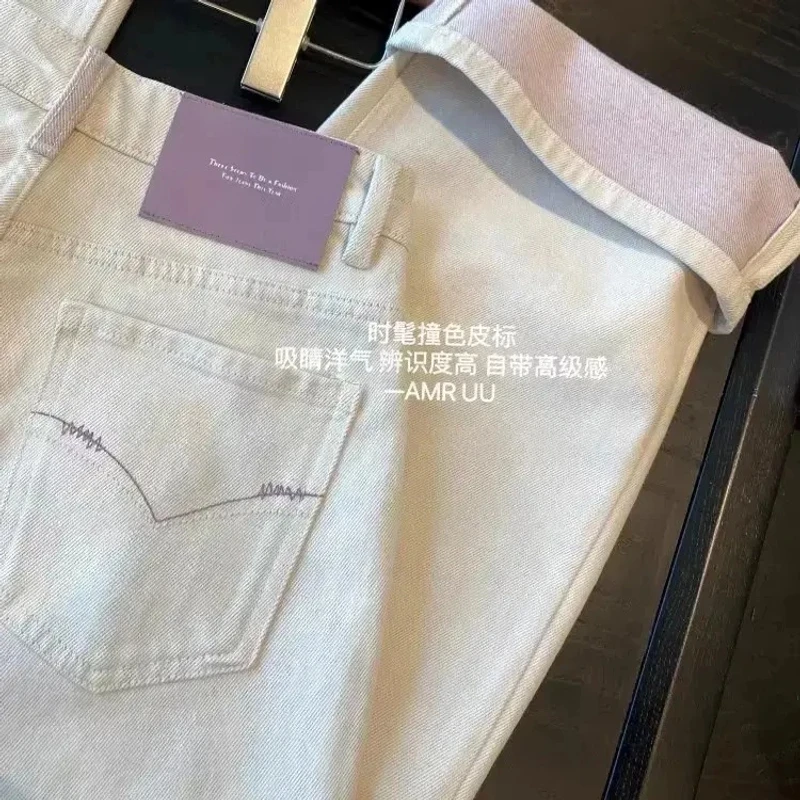 【现货+送腰带+运险】2025新款夏季薄款高腰时尚气质显瘦腿牛仔裤女