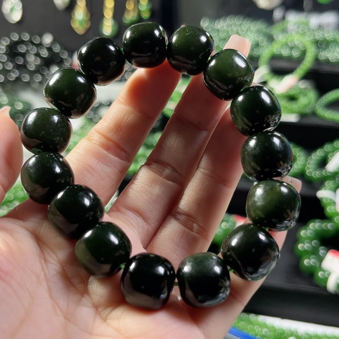 和田玉（碧玉）手链未镶嵌14