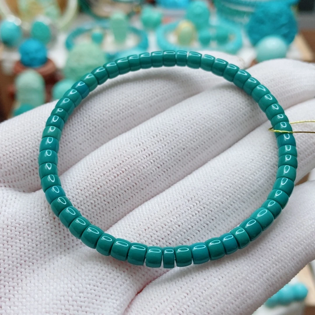 绿松石未镶嵌直切手串4m