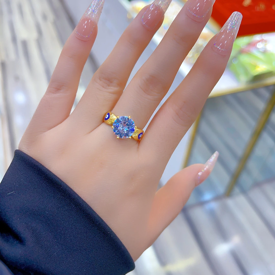 铜合金戒指 2248爆款白搭时尚金色铜合金白搭时尚金色