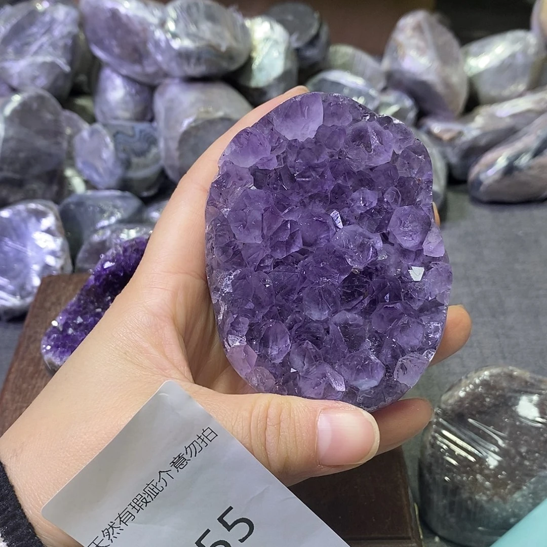 未镶嵌紫晶珠宝半成品