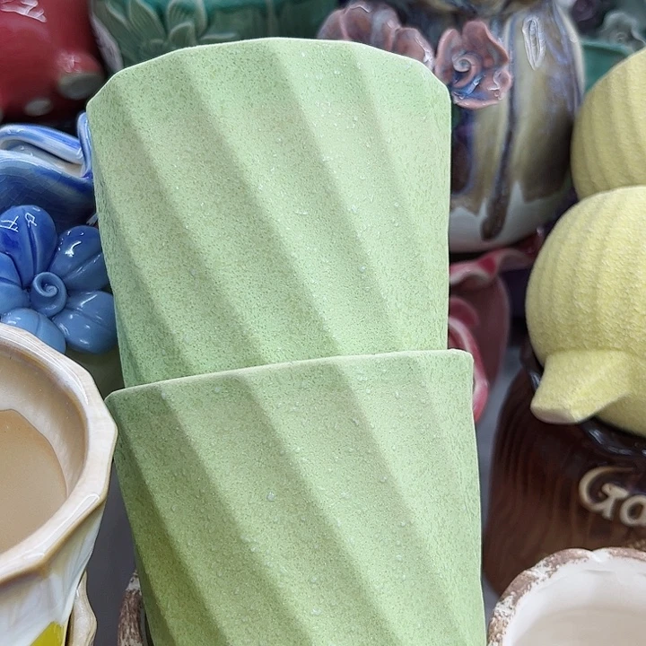 多肉绿植陶瓷花盆9.9包邮，有孔