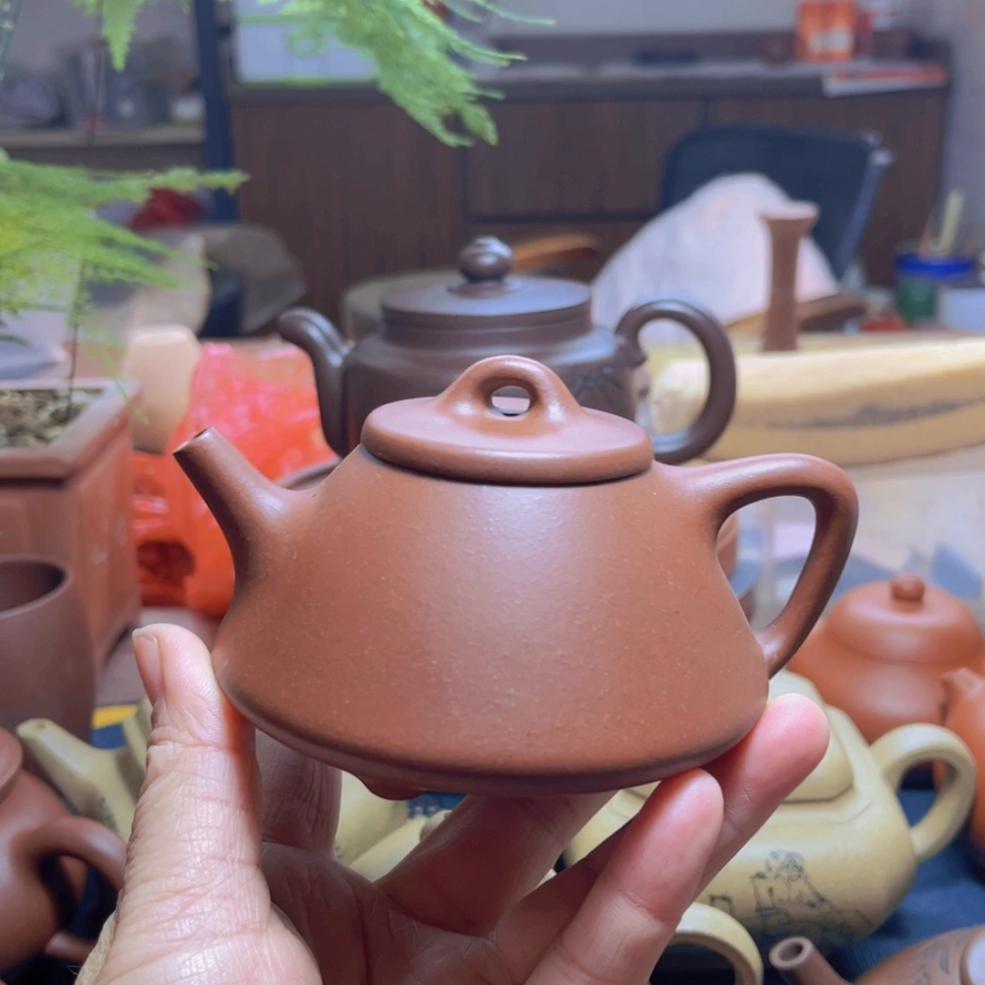 紫砂茶壶子冶石瓢红皮龙180毫升