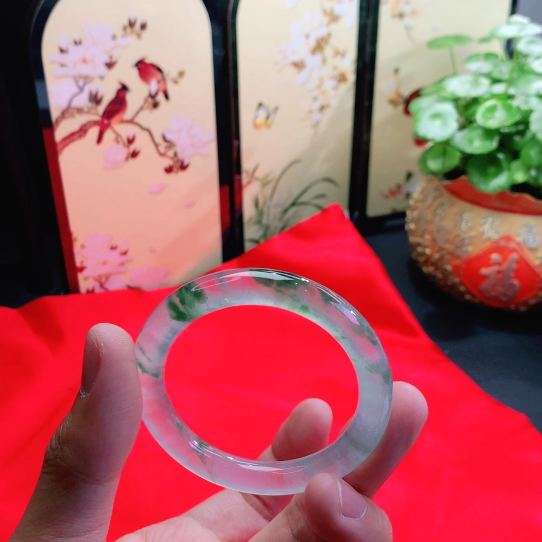 蒲***英翡翠未镶嵌手镯圈口48.6