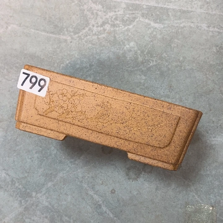 紫砂花盆—*～ 年终福利 柴烧刻绘长方 799