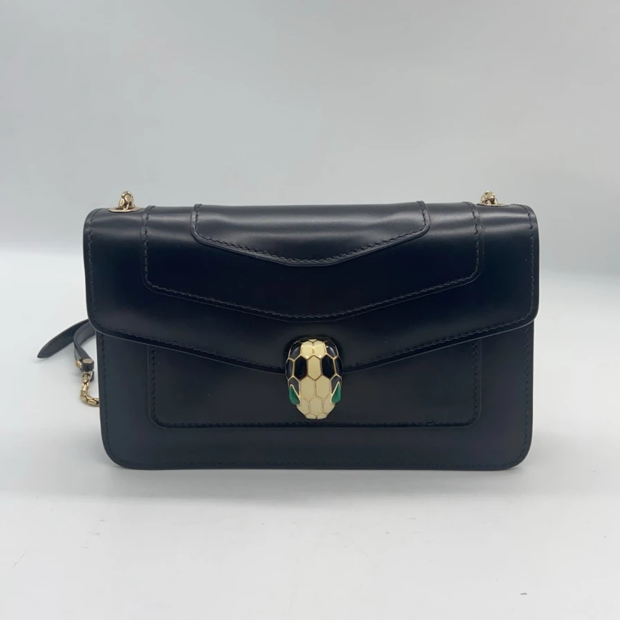 95新 BVLGARI/宝格丽  黑色蛇头包  998 1793