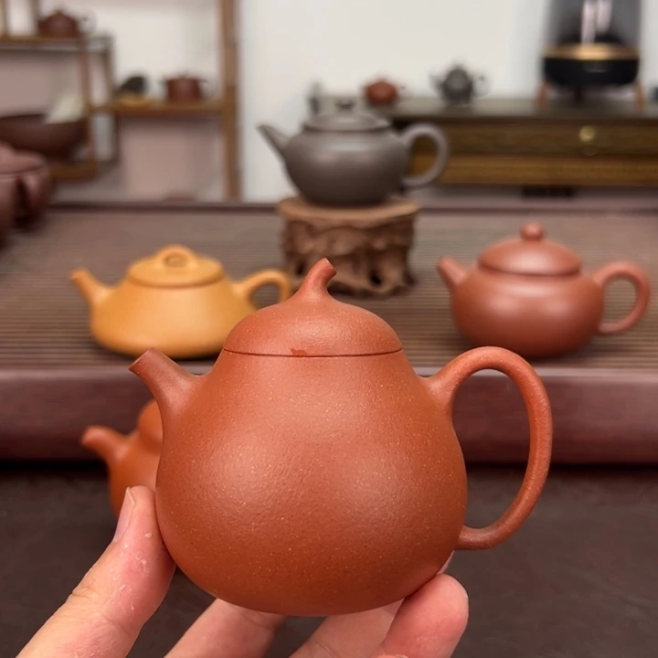 茶壶紫砂纯红降坡150毫升