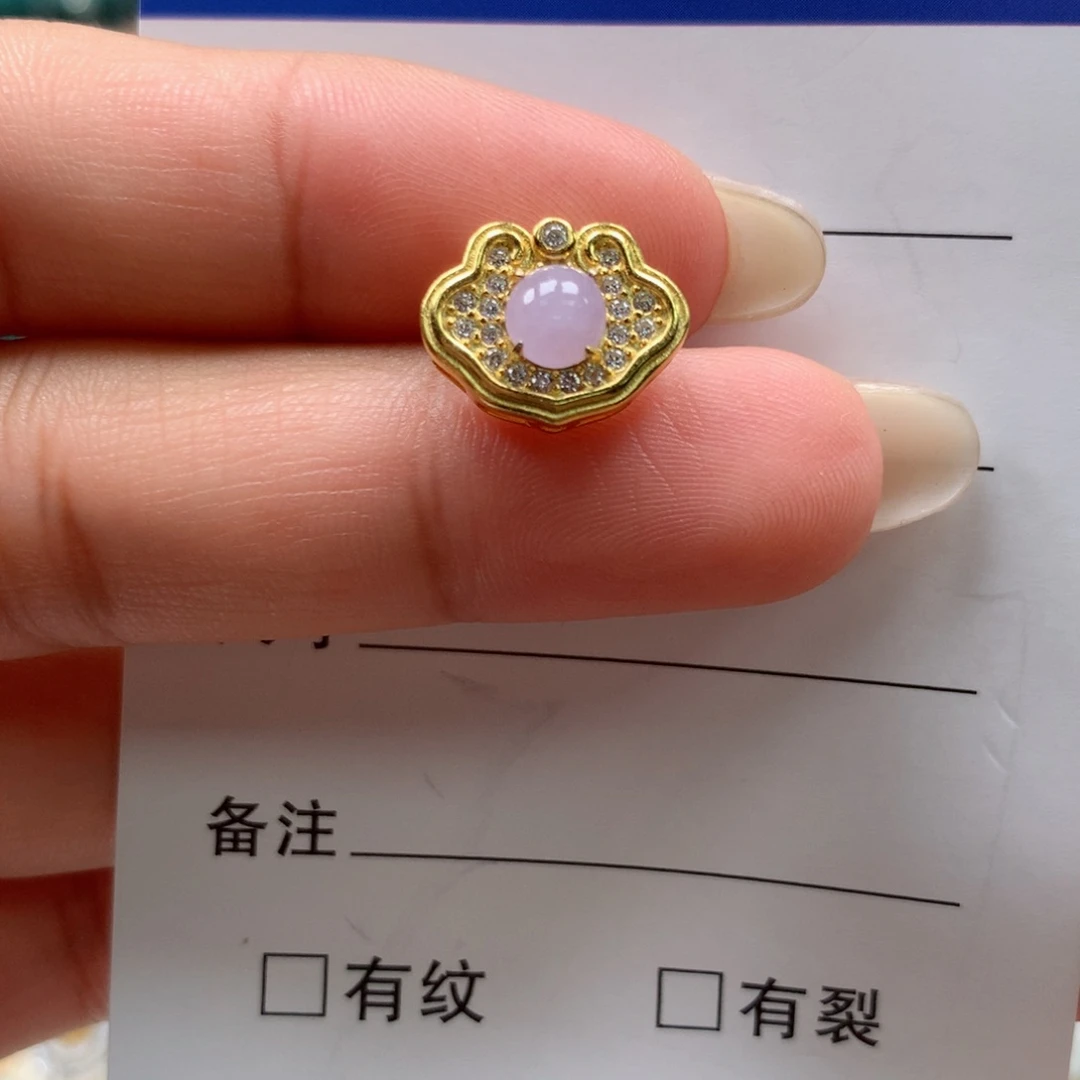 颈饰银S925镶嵌翡翠