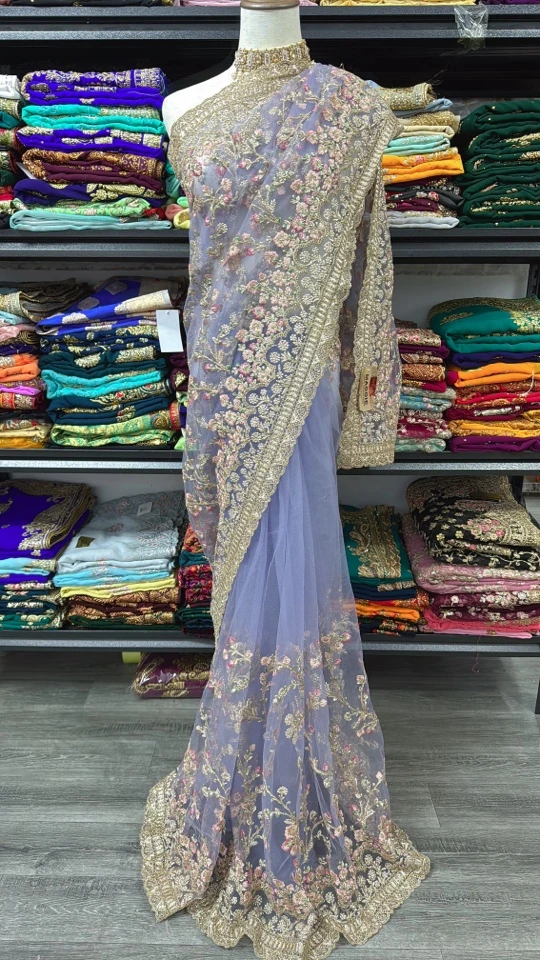 全六米网纱大纱丽 印度进口