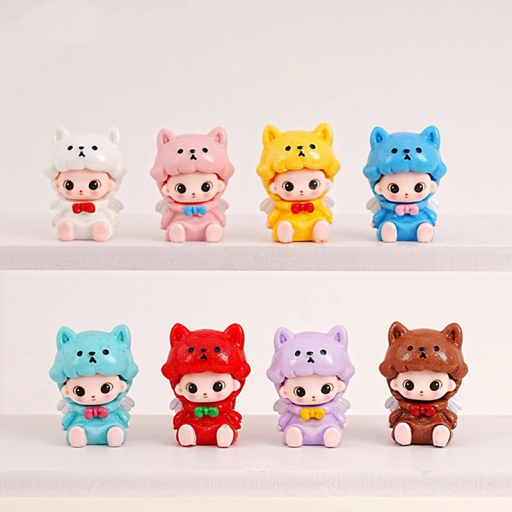 【九宫格】实色可爱狗狗树脂饰品桌面摆件