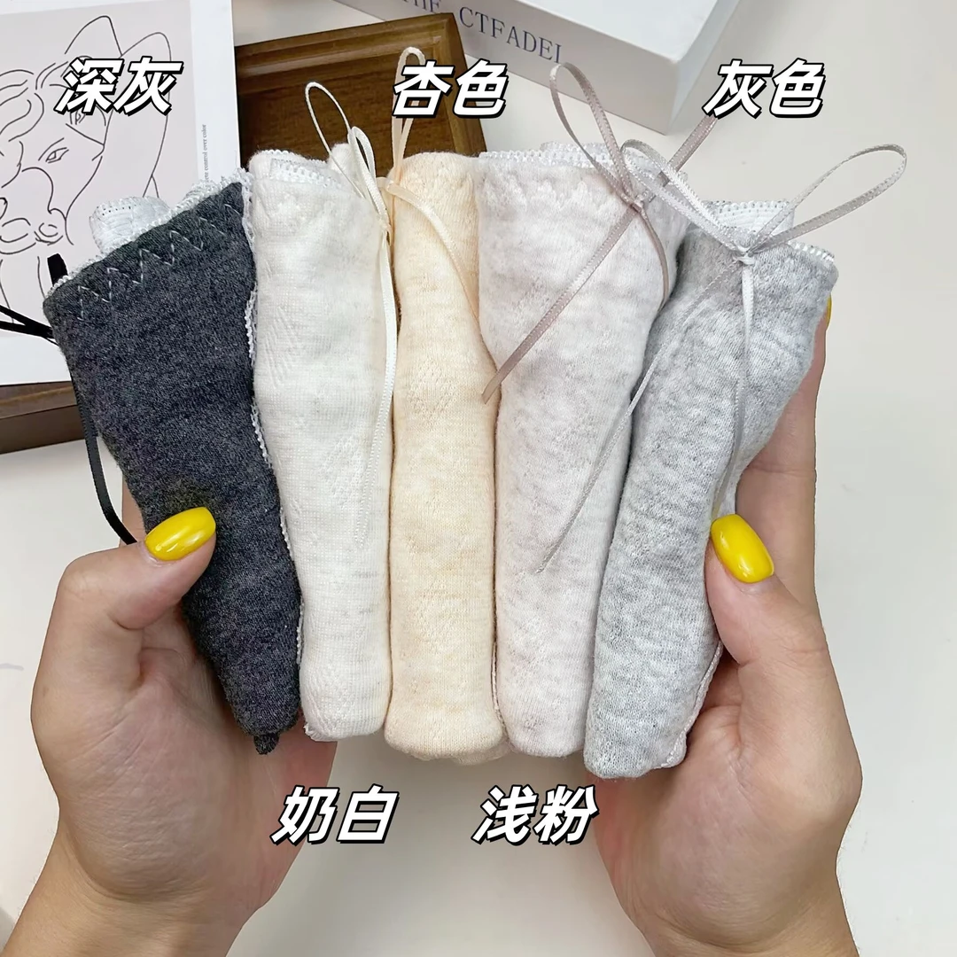 CornerWarm 5A婴儿棉纯棉内裤女生中腰无痕性感白色蕾丝三角裤女