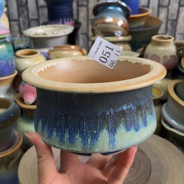 瓷片景德镇陶瓷手工制作口12.5高8左右