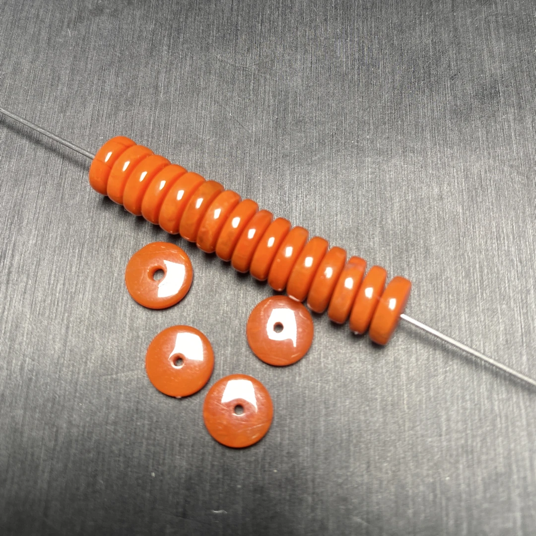 南红柿子火焰纹薄隔片8*2.5mm（4片一组）