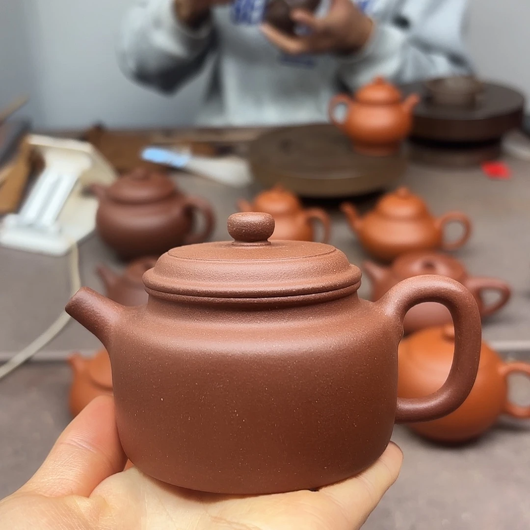 茶壶紫砂紫泥德钟150cc微瑕
