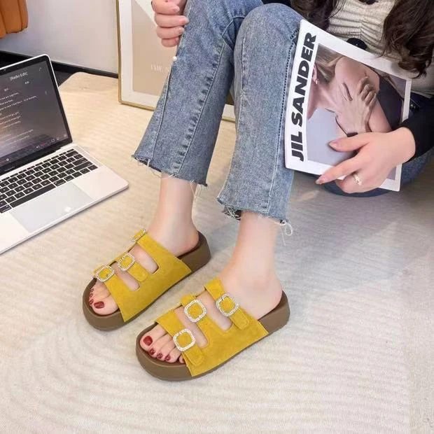 【保国女鞋】夏季一字托软底舒适软底拖鞋（15226）