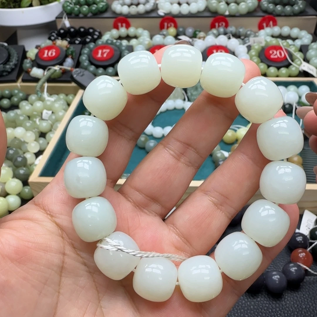 和田玉未镶嵌手链15