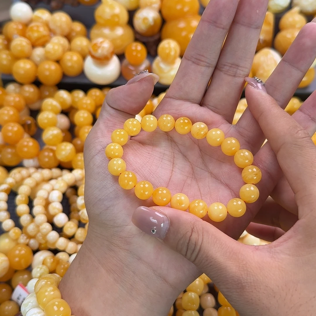 蜜蜡未镶嵌珠宝奇石10mm