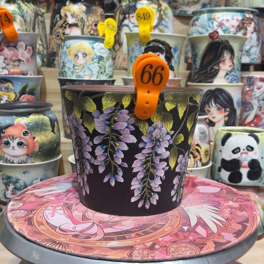 景德镇手绘花盆陶瓷16/14