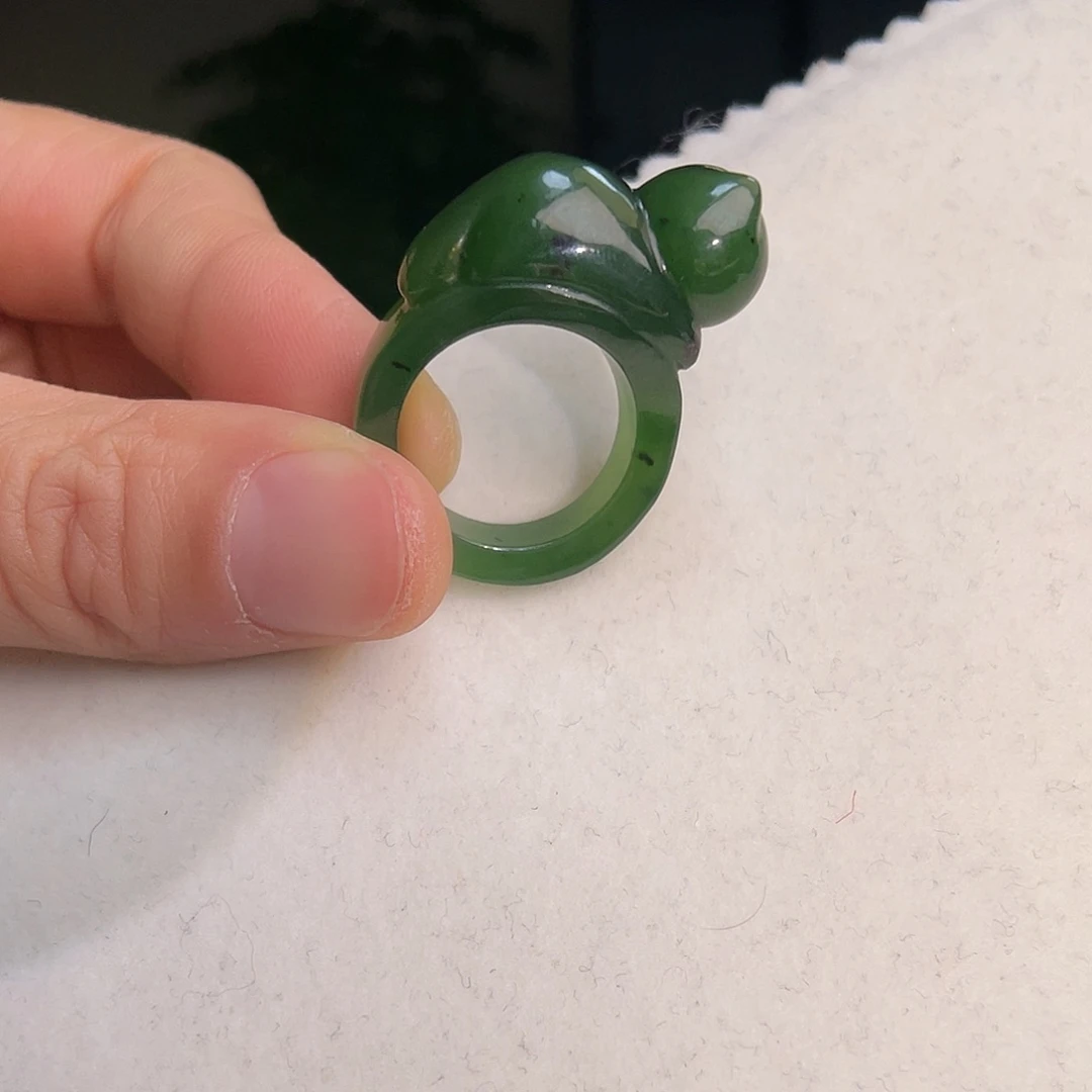 和田玉（碧玉）未镶嵌戒指