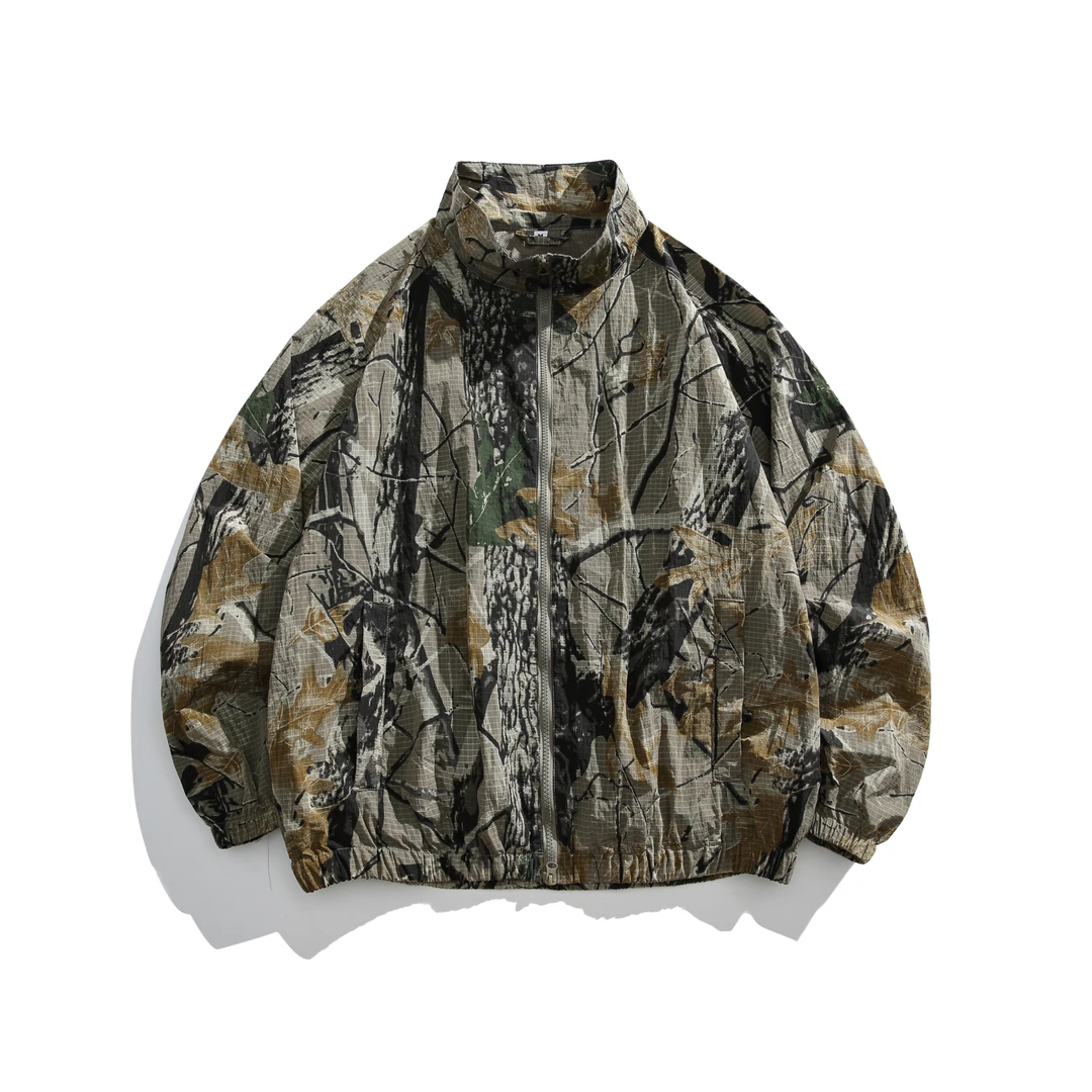 户外迷彩轻薄宽松防晒服防紫外线速干肌理感长袖外套皮肤衣