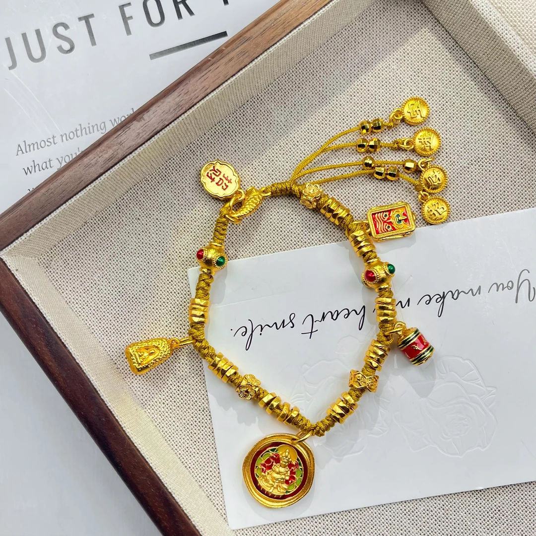 NANSHE/南奢 黄财神盘缠手链