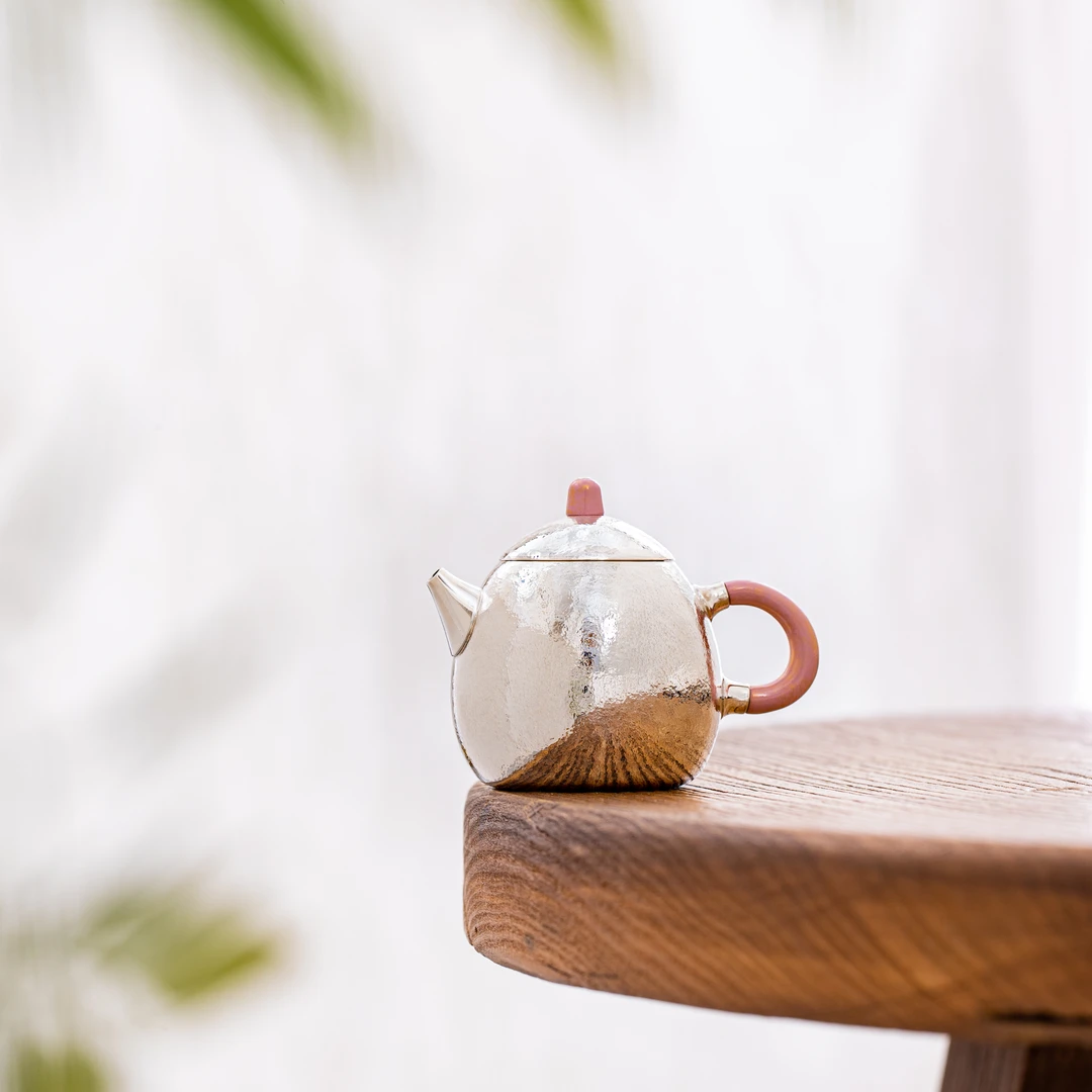 蜂鸟工坊名匠优选漆把漆钮龙蛋麻纹中号小壶（120cc） MJYXA1309