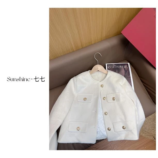 Sunshine【半岛情书】韩系高质夹棉小众甜美设计感小香风外套