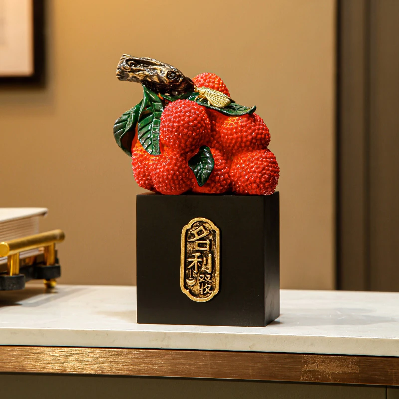 皇博名利双收摆件新中式家居客厅玄关酒柜装饰品高档乔迁新居礼品