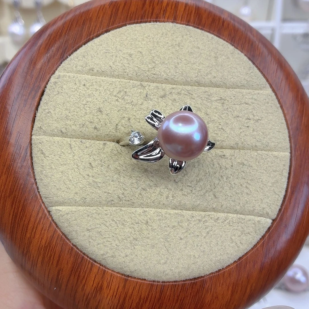 合金淡水珍珠戒指F