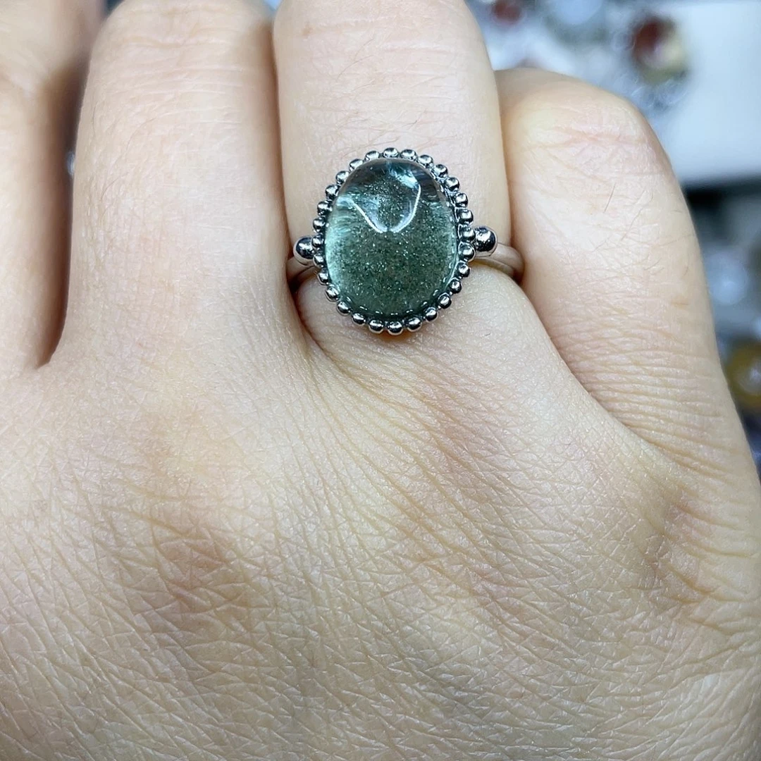 【闪购商品】银S925镶嵌珠宝半成品水晶戒指