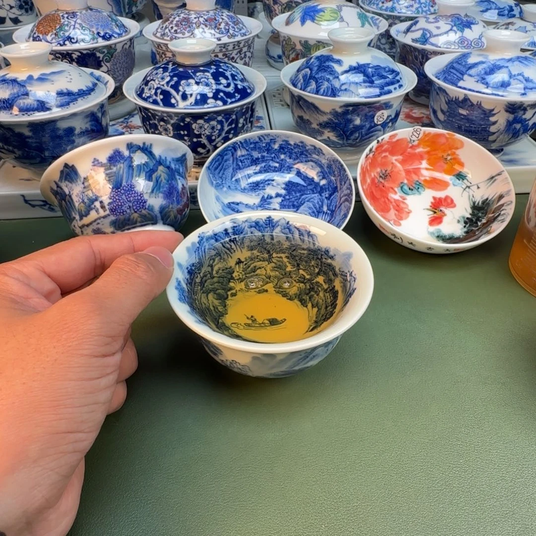 纯手工纯手绘茶具石头230