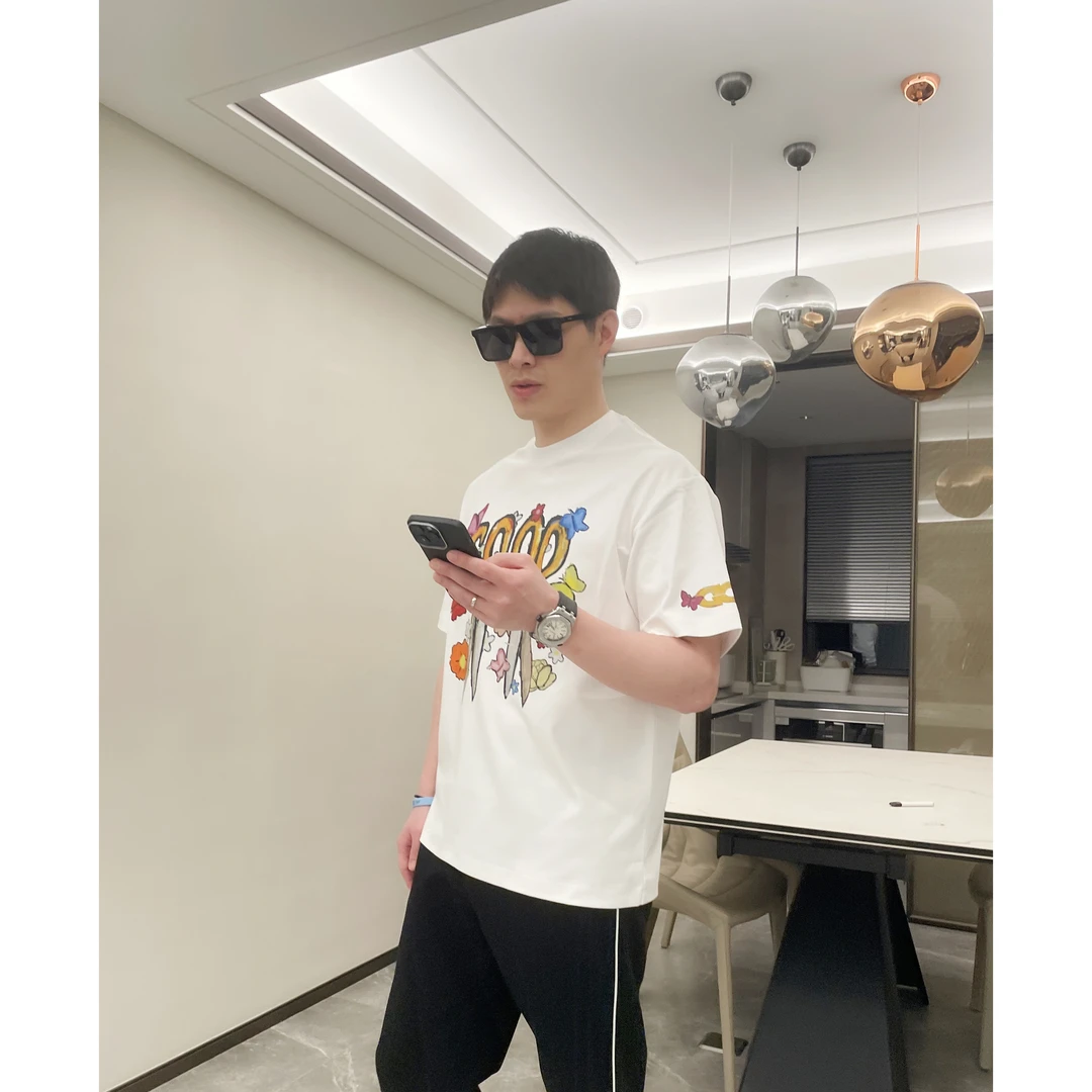 GOOD爆款美式复古孙恩盛同款潮牌高级感白小T恤液氨凉感宽松短袖