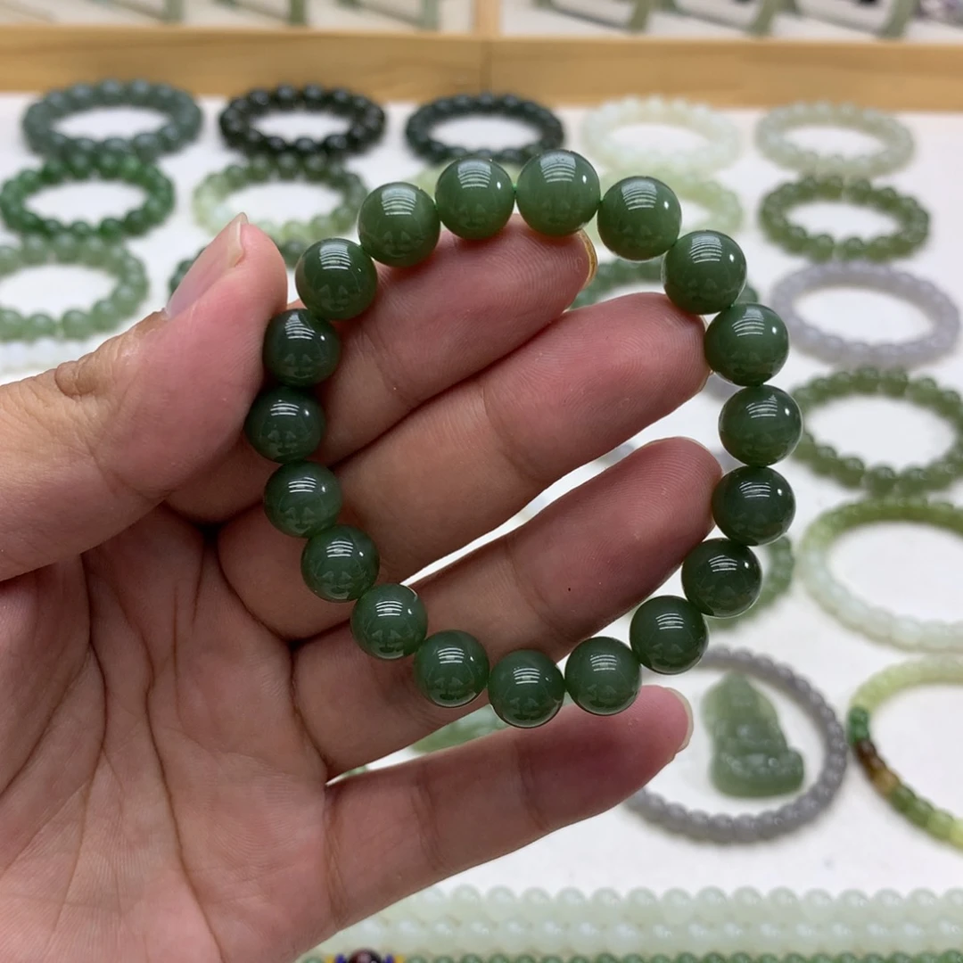 手串未镶嵌和田玉（特价碧玉10）