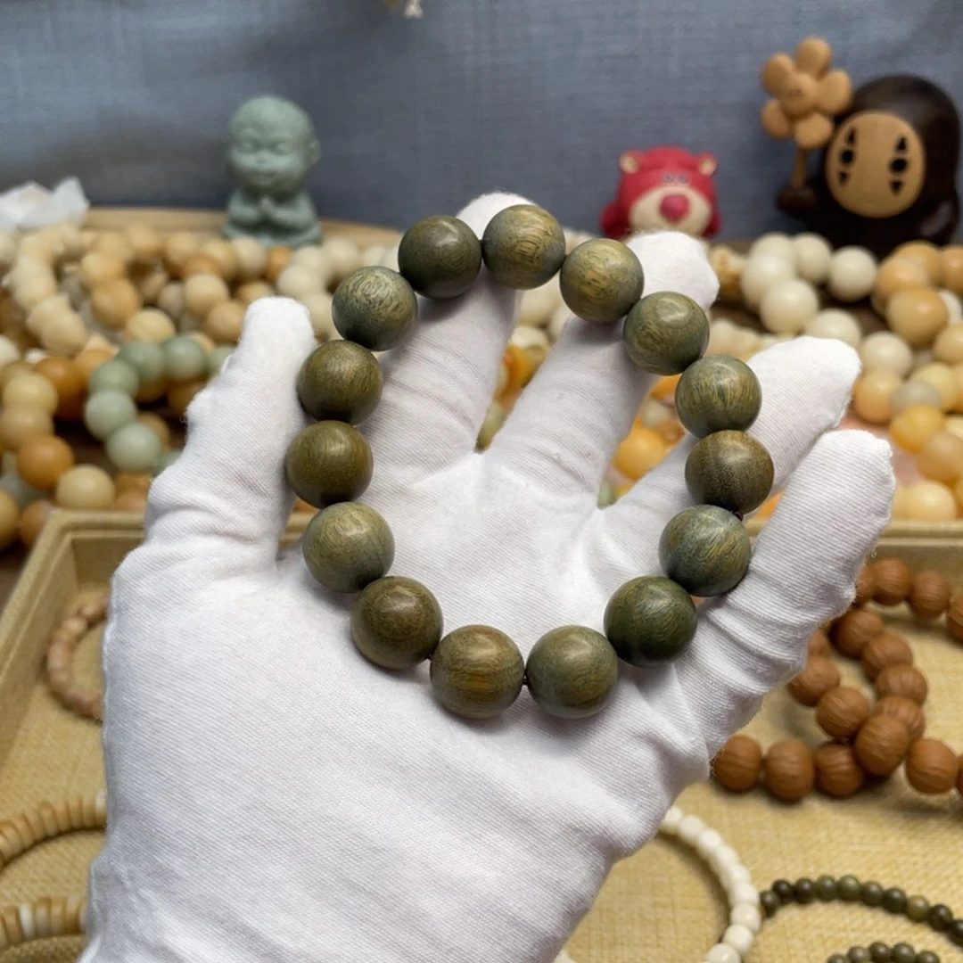 菩提根/象牙果吊坠15小绿檀圆珠一锅