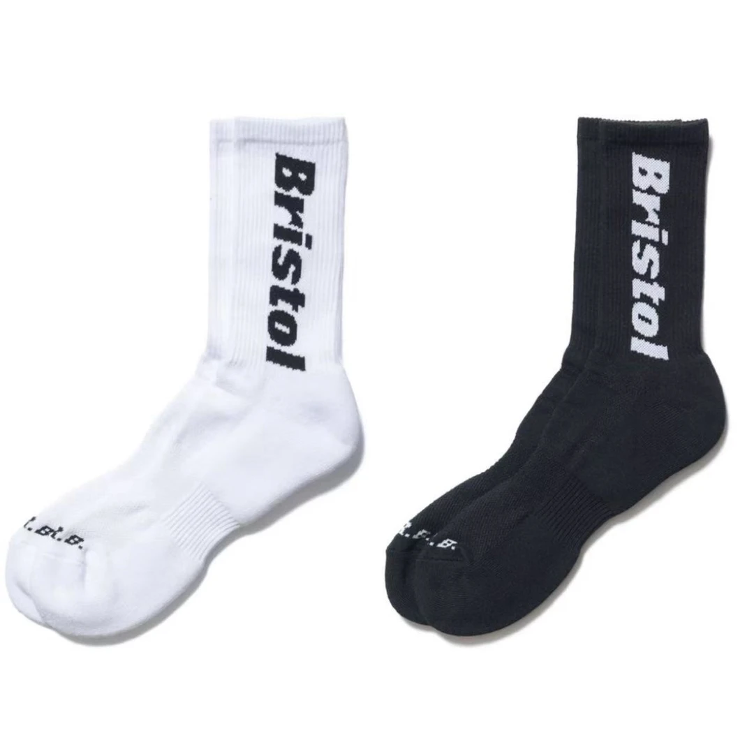 工装飞行员  余文乐同款刺绣字母秋冬长筒毛巾底长袜保暖