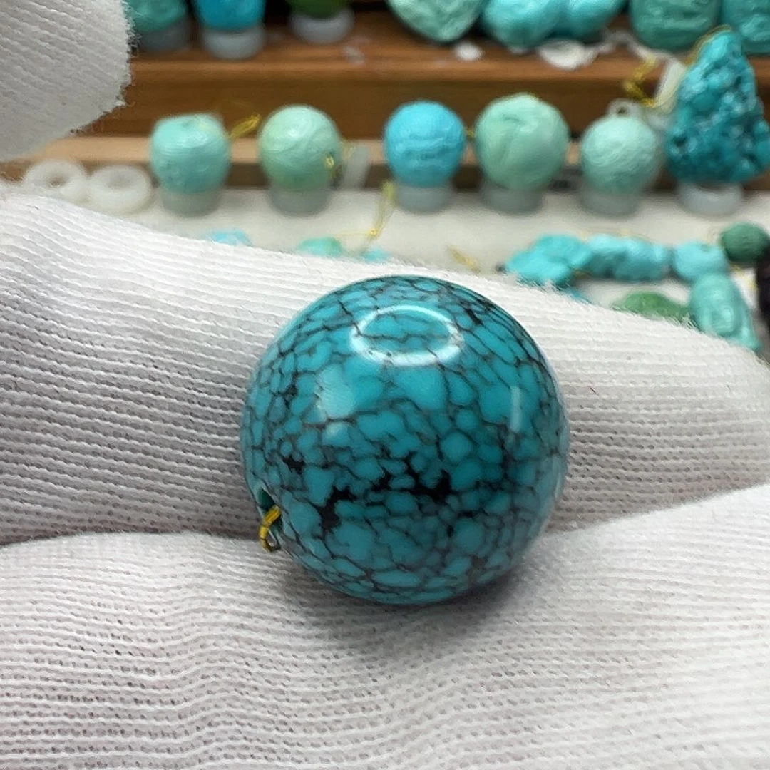 绿松石圆珠 未镶嵌