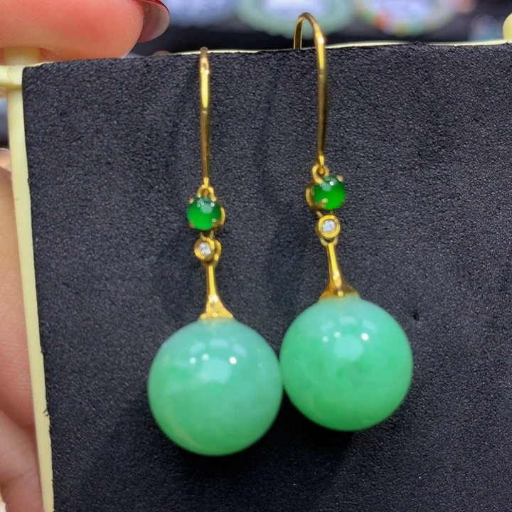 翡翠手链18K金镶嵌翡翠