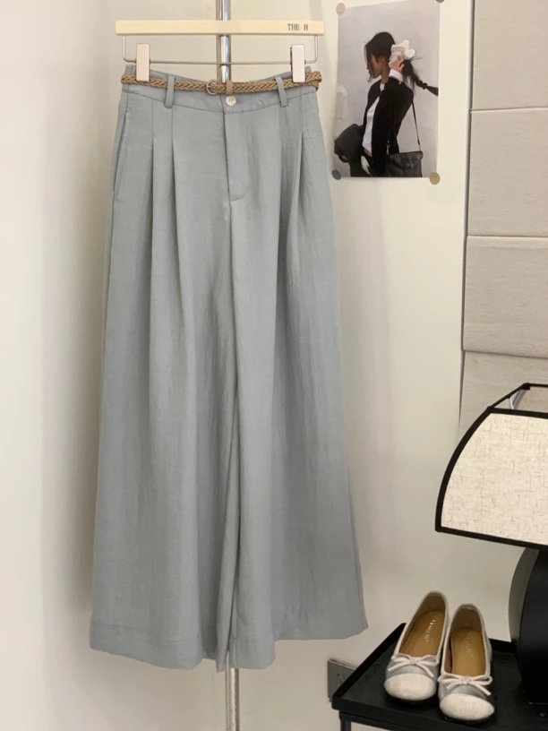 873韩版新款百搭休闲阔腿裤