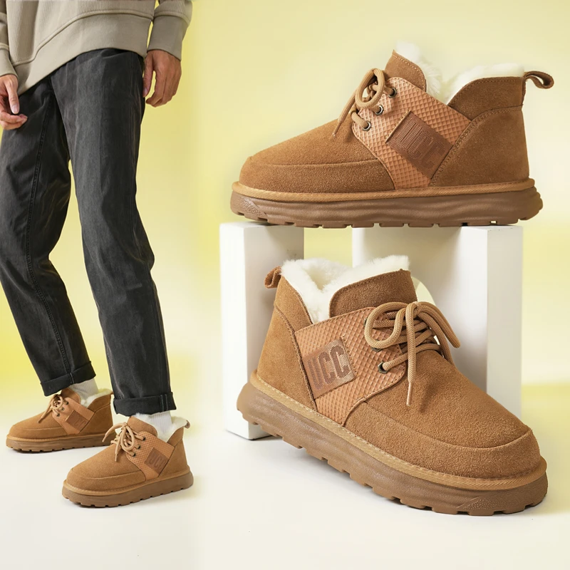 雪地靴2025冬季雪地靴圆头潮流风保暖时尚雪地靴棉靴休闲冬季5888