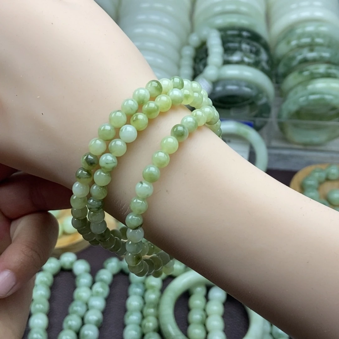 蛇纹石玉未镶嵌手链