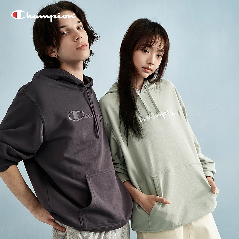 【刺绣LOGO连帽卫衣】Champion冠军情侣运动简约时尚休闲舒适长袖