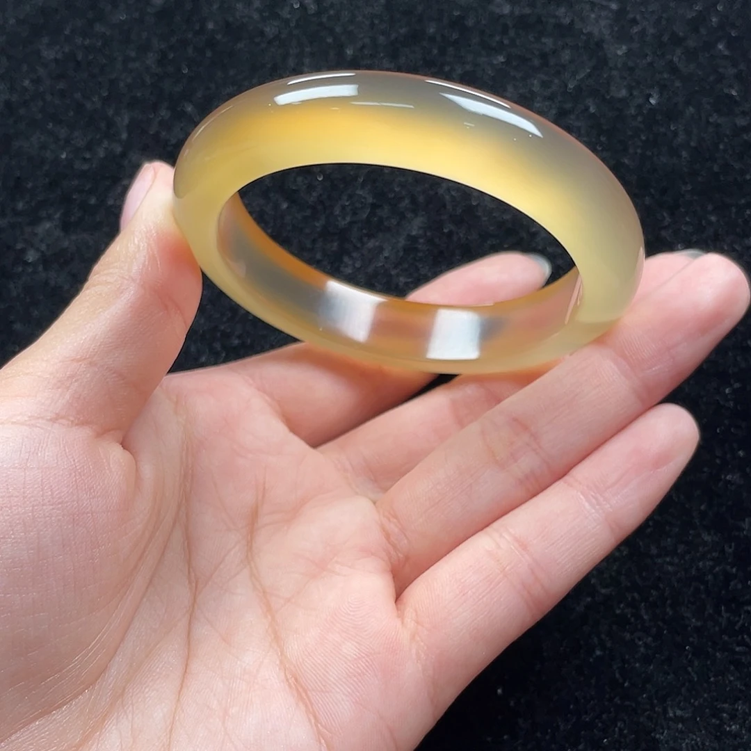 桃***鱼玛瑙/玉髓手镯未镶嵌