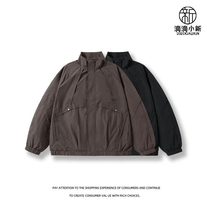 滴滴小新-春季新品立领锦棉立领简约休闲夹克外套25915